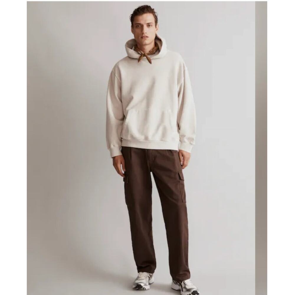 NEW Madewell Men's Pleated Cargo Pants in Brown 36 x 32